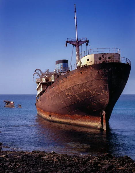 Rusting Naufragio Nelle Isole Canarie — Foto Stock