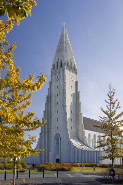 Reykjavik, İzlanda 'daki Hallgrimskirkja Kilisesi