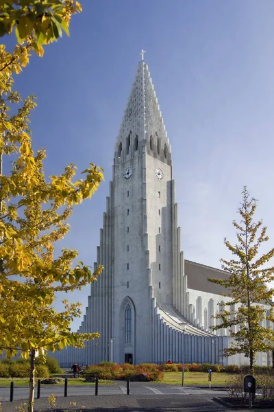 Igreja Hallgrimskirkja Reykjavik Islândia — Fotografia de Stock