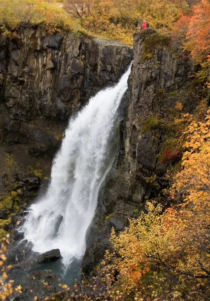 Водопад Хундафосс Национальном Парке Скафтафель Исландия — стоковое фото