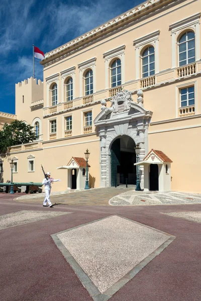 Royal Palace Principality Monaco Sovereign City State Located French Riviera — Stock Photo, Image