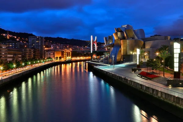 Zeehaven Van Bilbao Provincie Biskaje Noord Spanje Uitzicht Rivier Nervion — Stockfoto