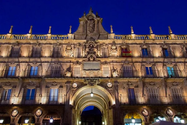 Der Königliche Pavillon Auf Dem Plaza Major Der Stadt Salamanca — Stockfoto