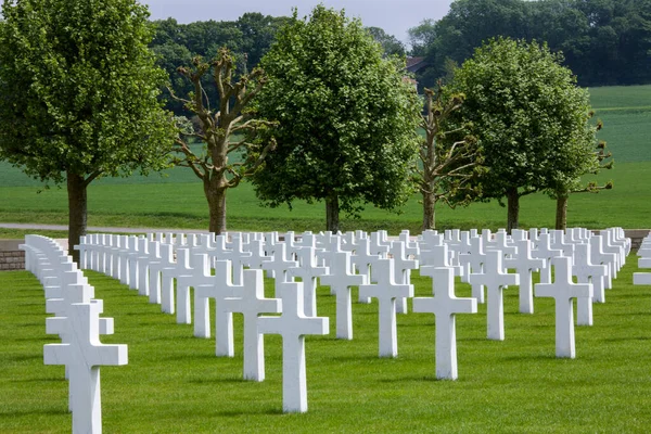 Cmentarz Amerykański Vallee Somme Regionie Nord Picardy Francji Bitwa Pod — Zdjęcie stockowe