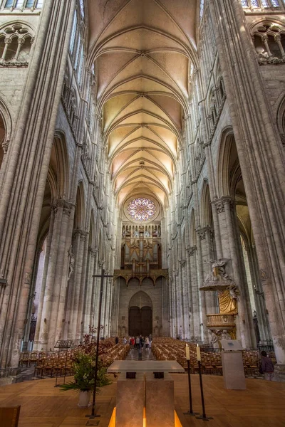 Interior Catedral Notre Dame Ciudad Amiens Región Picardía Del Norte — Foto de Stock