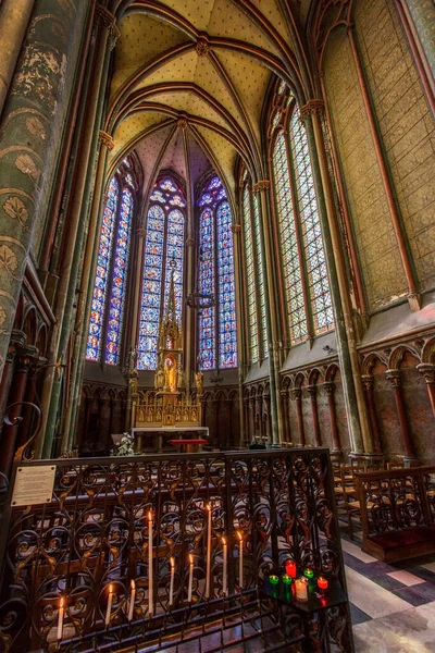 Small Shrine Drapiere 1259 Cathedrale Notre Dame City Amiens Picardy — Stock Photo, Image