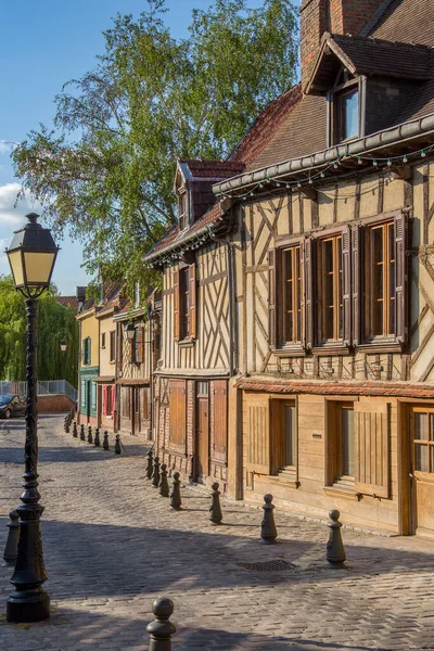 Vecchie Case Nel Quartiere Saint Leu Della Città Amiens Nella — Foto Stock