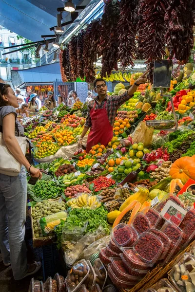 Famoso Mercado Gastronómico San José Barrio Del Eixample Barcelona Región —  Fotos de Stock