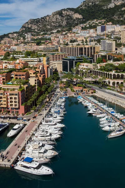 Haven Van Fontvieille Het Vorstendom Monaco Een Soevereine Stadstaat Gelegen — Stockfoto