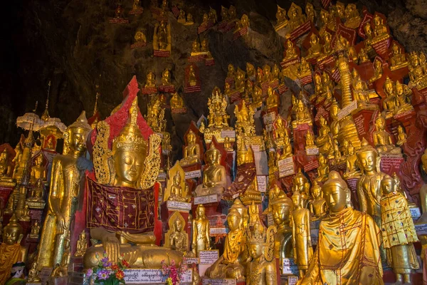 Buddha Bilder Pindaya Grotta Myanmar Burma Interiören Grottan Templet Innehåller — Stockfoto