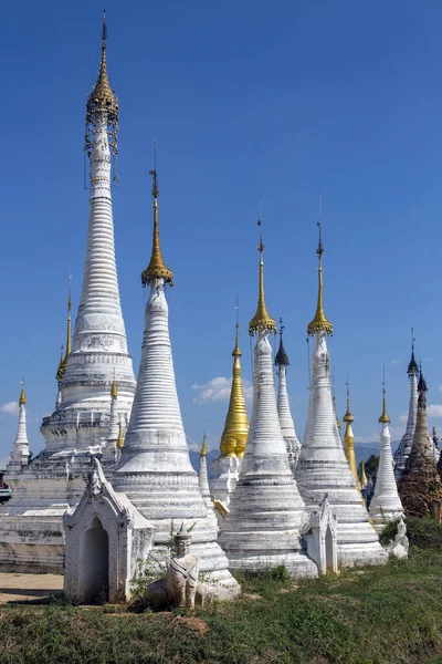 Templo Budista Ywama Paya Lago Inle Estado Shan Mianmar Birmânia — Fotografia de Stock