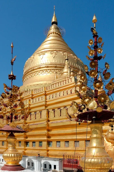 Shwezigon Pagoda Den Antika Staden Bagan Myanmar Burma — Stockfoto