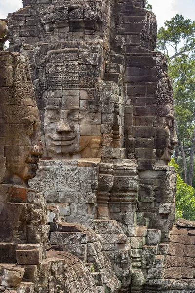 Świątynia Bayon Bogato Zdobiona Świątynia Khmerów Niedaleko Angkor Wat Kambodży — Zdjęcie stockowe