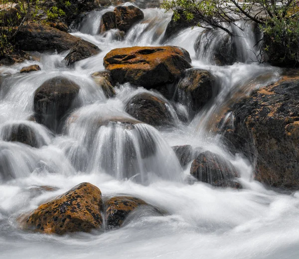 Fast Flowing Water Banff National Park Alberta Καναδάς — Φωτογραφία Αρχείου