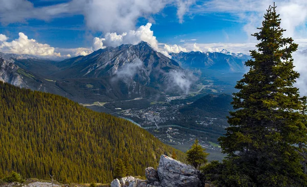 Vue Sommet Montagne Jasper Dans Parc National Jasper Les Montagnes — Photo