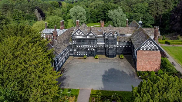 Bramhall Hall Yüzyıl Tudor Binaları Güney Manchester Ngiltere — Stok fotoğraf