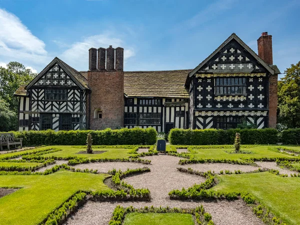 Little Moreton Hall Ein Fachwerkhaus Aus Dem Jahrhundert Der Nähe — Stockfoto