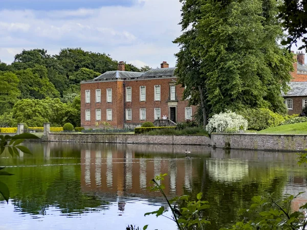 Dunham Massey Hall Douves Dans Grand Manchester Près Altrincham Dans — Photo