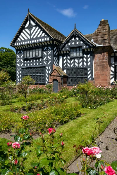 Speke Hall Dřevěný Dům Tudoru Speke Liverpool Severozápadní Anglii Jedním — Stock fotografie