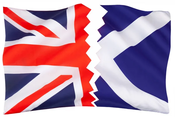 Scottish Independence Flag United Kingdom Scottish Flag Isolated White Cut — Stock Photo, Image