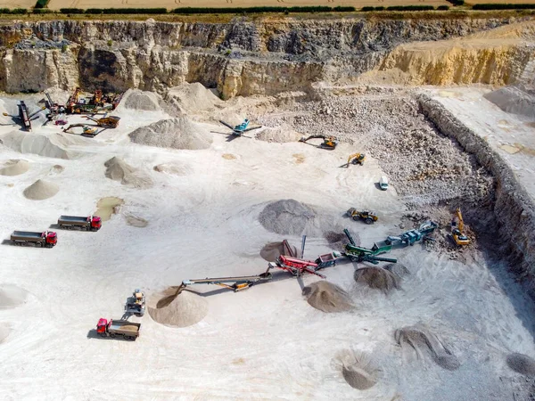 Aerial View Construction Aggregate Quarry Malton North Yorkshire Countryside Northeast — Stockfoto