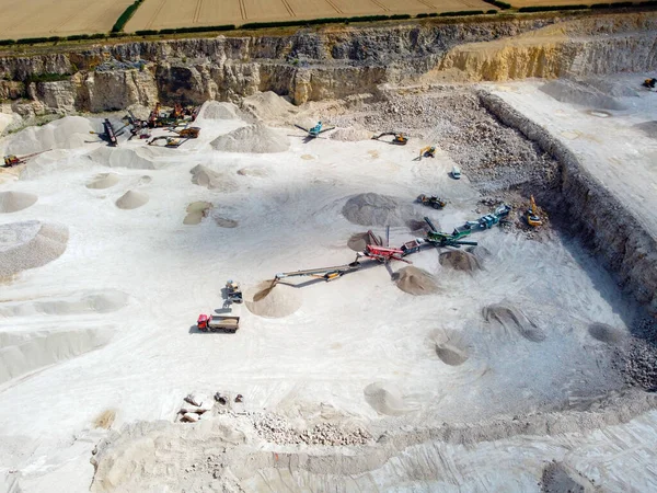 Aerial View Construction Aggregate Quarry Malton North Yorkshire Countryside Northeast — Stockfoto