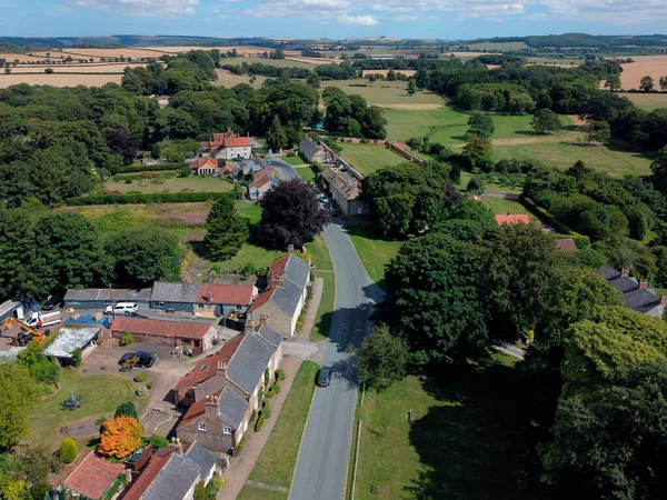 Aerial View Langton Village Ryedale District North Yorkshire United Kingdom — Stok fotoğraf