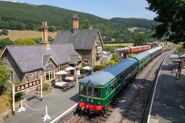 Llangollen Carrog Heritage Train Carrog Station Denbighshire North Wales — Stock Photo, Image