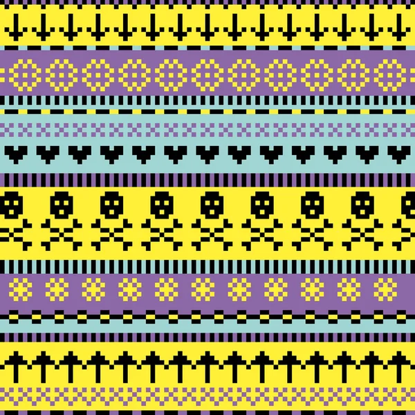 Jacquard-Schädel — Stockvektor