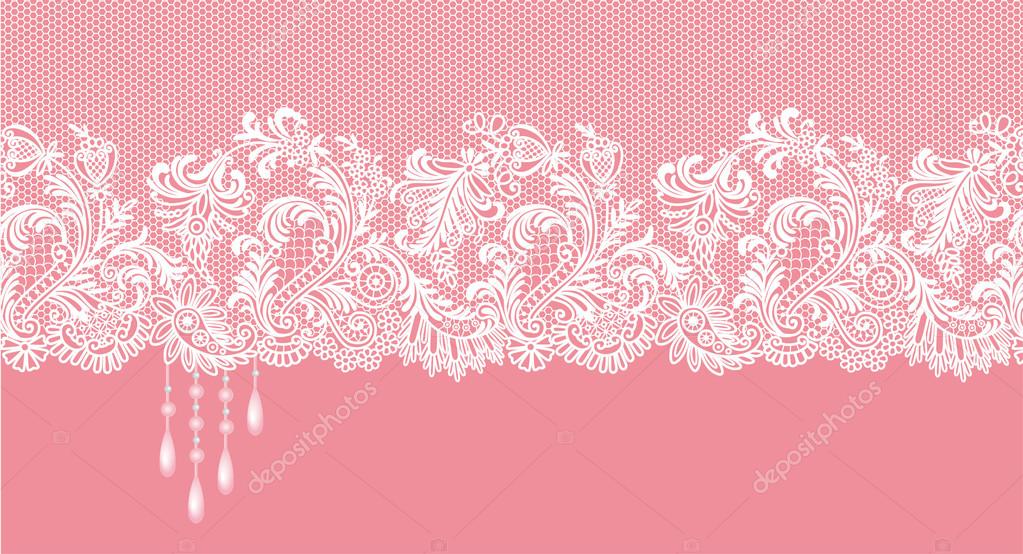 Pink lace border Stock Vector Image by ©annapre #18897825