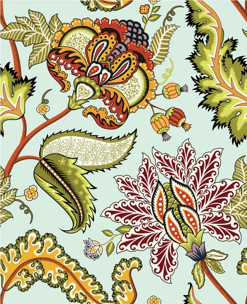 Vintage ινδική λουλουδάτο μοτίβο — Διανυσματικό Αρχείο