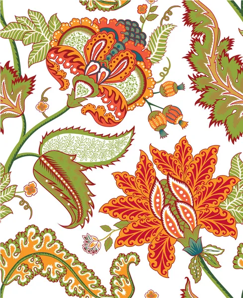 Vintage indian floral pattern — Stock Vector