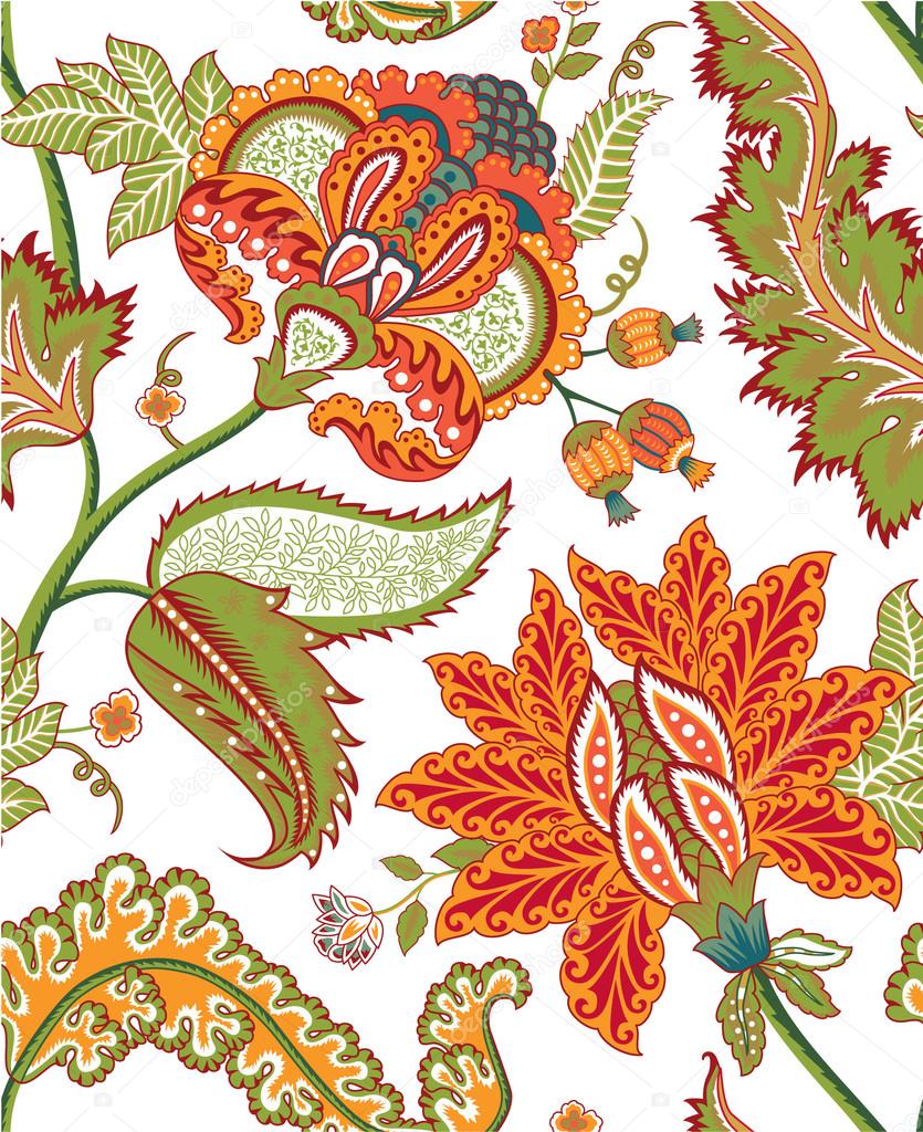 Vintage indian floral pattern