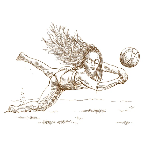 Beach volleyball player — Stock Photo, Image