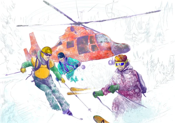 Skiers — Stock Photo, Image