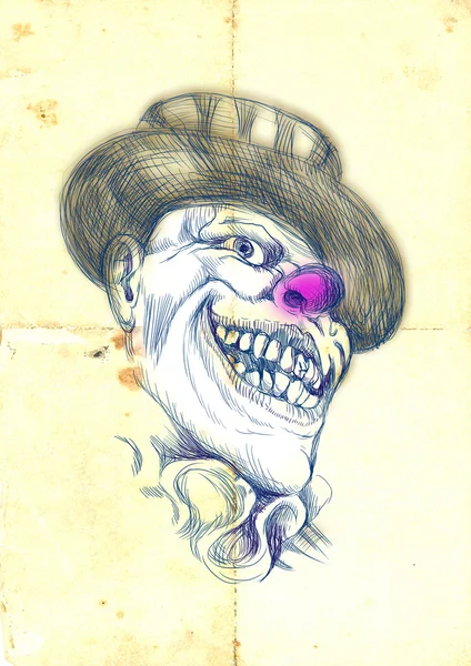 Portrait of an undead clown — Stock Photo, Image