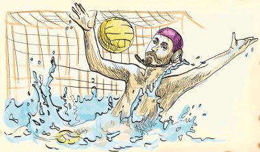 Water polo goalkeeper. clipart