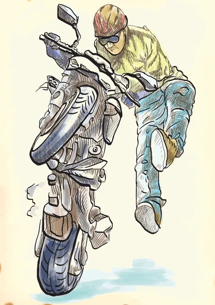 Cascade de moto — Image vectorielle
