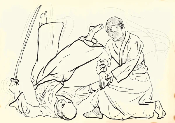 Aikido — Vettoriale Stock