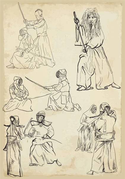 Будо - боевое искусство — стоковый вектор