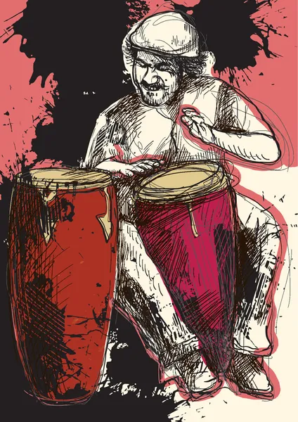 Baterista — Vector de stock