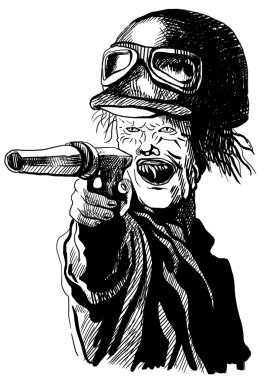 yeraltı girişine gelen asker