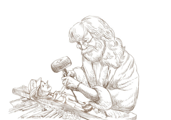 old woodcarver