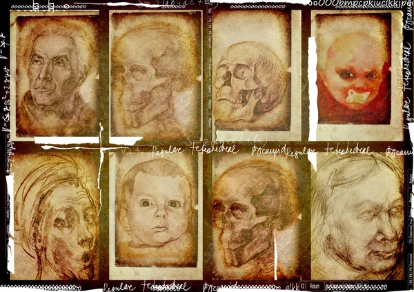 Heads and skulls — Stock Photo, Image
