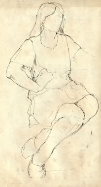 sade bir şekilde - kadın