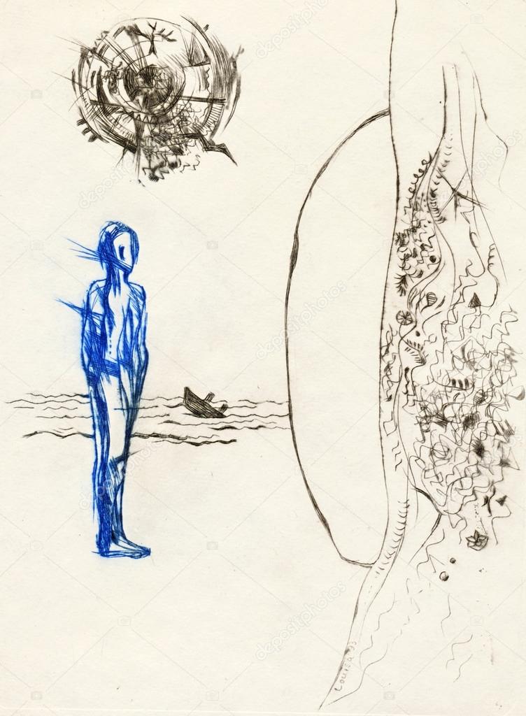blue figure