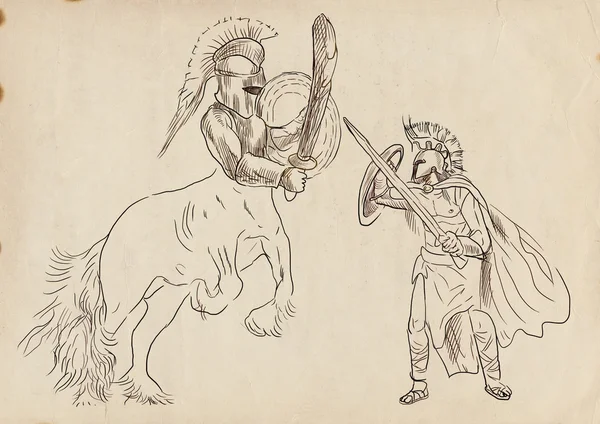 忒修斯和半人马座 — 图库照片