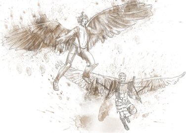 Icarus and Daedalus clipart