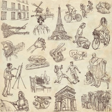 Collection of an hand drawn illustrations. clipart