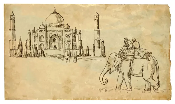 Taj mahal — Image vectorielle